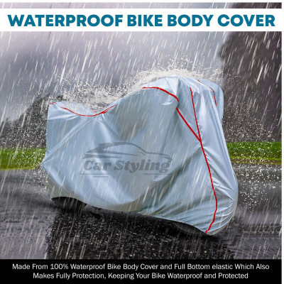 OliverX Waterproof Two Wheeler Cover for Bajaj(Pulsar NS125, Silver, Red)