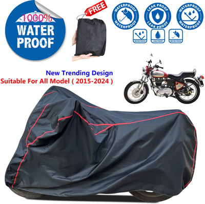 AutoGalaxy Waterproof Two Wheeler Cover for Royal Enfield(Electra 5S, Black)