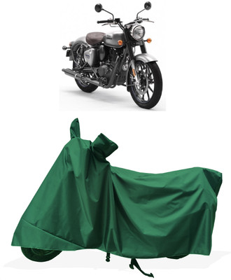 Tricway Two Wheeler Cover for Royal Enfield(Classic Gunmetal BS6, Green)