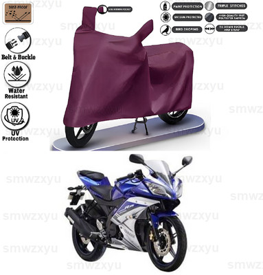 smwzxyu Waterproof Two Wheeler Cover for Yamaha(R15S, Maroon)