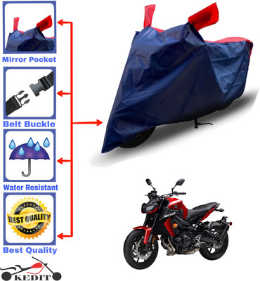 AASHTIK MART Two Wheeler Cover for Yamaha(MT 09 BS6, Red, Blue)