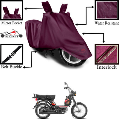 AASHTIK MART Two Wheeler Cover for TVS(XL 100 Comfort BS6, Maroon)