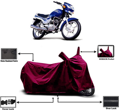 Amexride Two Wheeler Cover for TVS(Victor GLX, Maroon)