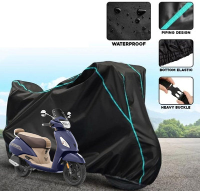 Shiv Kanha Waterproof Two Wheeler Cover for TVS(Jupiter, Black)