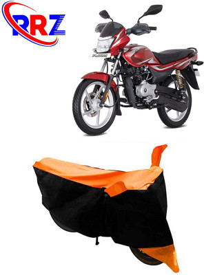 RRZ Waterproof Two Wheeler Cover for Bajaj(Platina 100 DTS-i, Black, Orange)