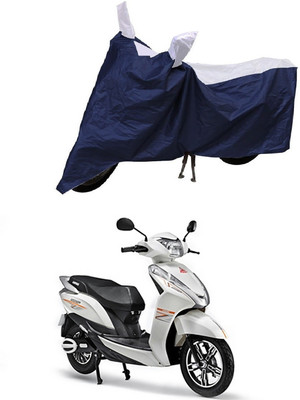 Mdstar Waterproof Two Wheeler Cover for Ampere(Magnus, Blue, White)