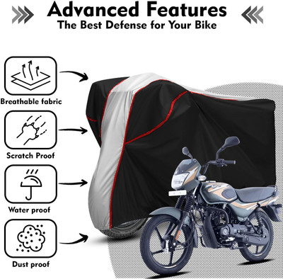 AutoGalaxy Waterproof Two Wheeler Cover for Bajaj(CT 100, Black)
