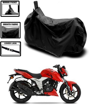 Ascension Two Wheeler Cover for TVS(Apache RTR 160 4V, Black)