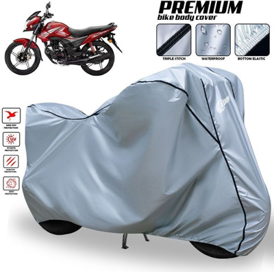 xodi Waterproof Two Wheeler Cover for Honda(CB Shine, Silver, Black)