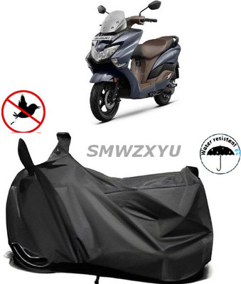smwzxyu Waterproof Two Wheeler Cover for Suzuki(Black)