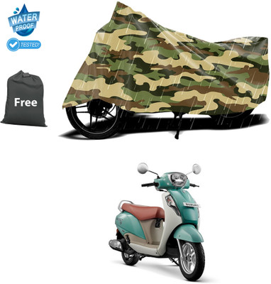 CODOKI Waterproof Two Wheeler Cover for Suzuki(New Access 125, Yellow)