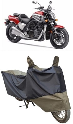 ETIOTIC Waterproof Two Wheeler Cover for Yamaha(VMAX, Black, Green)