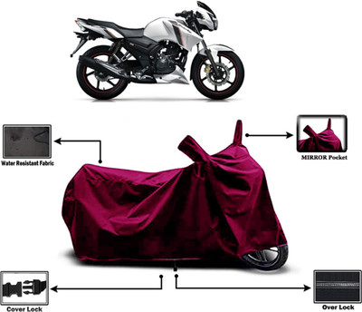 Amexride Two Wheeler Cover for TVS(Apache 150, Maroon)
