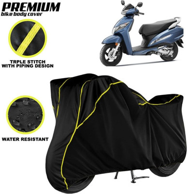 kerwa Waterproof Two Wheeler Cover for Honda(Activa 125, Black, Yellow)