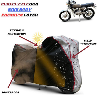 kerwa Waterproof Two Wheeler Cover for Yamaha(RX 100, Black, Silver)