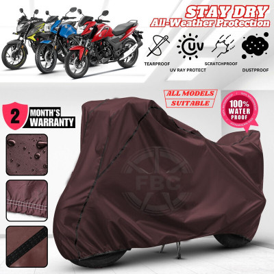 AUTOCAD Waterproof Two Wheeler Cover for Honda(CB Unicorn, Maroon, Black)