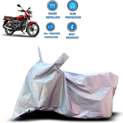 CODOKI Waterproof Two Wheeler Cover for Bajaj(Platina 110, Silver)