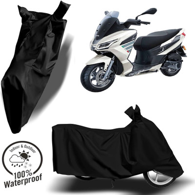 ROYAL AUTO MART Waterproof Two Wheeler Cover for Aprilia(Black)