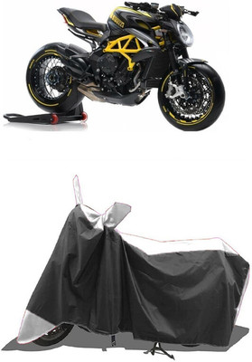 SUGASHRI Waterproof Two Wheeler Cover for MV Agusta(Dragster800 RR, White, Black)