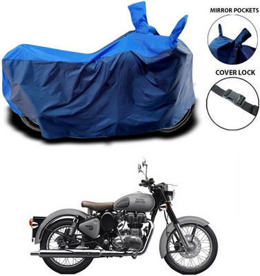 ANTHUB Waterproof Two Wheeler Cover for Royal Enfield(Bullet 350, Blue)