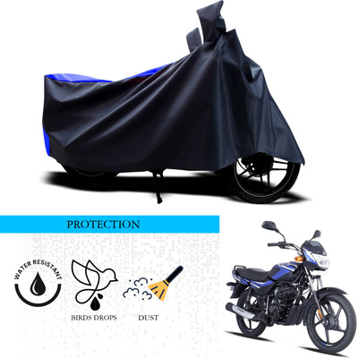 ANTHUB Waterproof Two Wheeler Cover for Bajaj(CT100, Black, Blue)