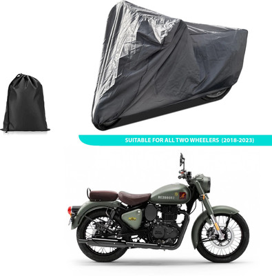 PAGORA Waterproof Two Wheeler Cover for Royal Enfield(Classic 350 Signals, Grey)