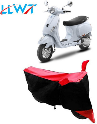 KPIND Waterproof Two Wheeler Cover for Vespa(Vespa LX 125, Black, Red)
