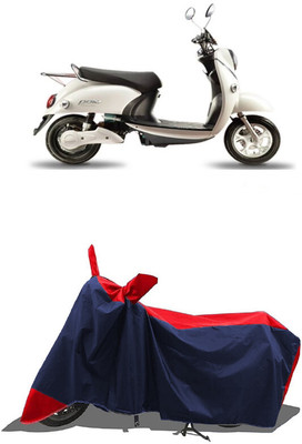 SUGASHRI Waterproof Two Wheeler Cover for Evolet(Polo, Red, Blue)