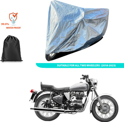 CODOKI Waterproof Two Wheeler Cover for Royal Enfield(Electra 4S, Silver)