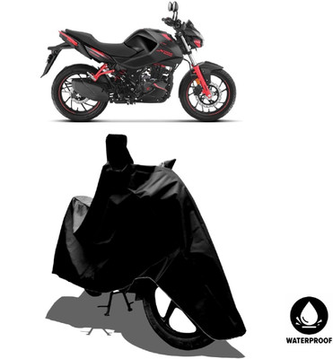 Amexride Waterproof Two Wheeler Cover for Hero(Xtreme 160 R, Black)