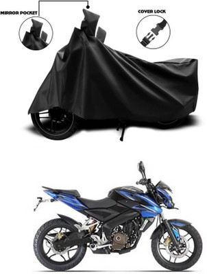 KEDIT Two Wheeler Cover for Bajaj(Pulsar 200 NS DTS-i, Black)
