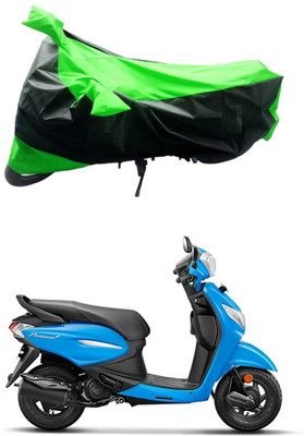Mdstar Waterproof Two Wheeler Cover for Hero(Pleasure+ 110, Green, Black)