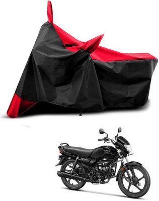 RAAMKM Two Wheeler Cover for Hero(HF Dawn BS6, Red, Black)