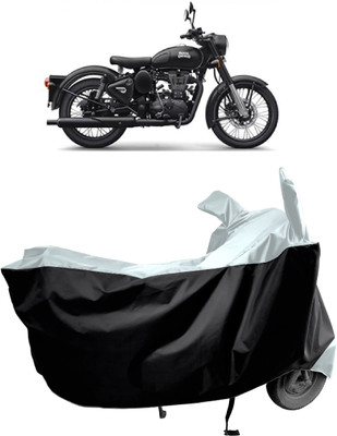 Amexride Two Wheeler Cover for Royal Enfield(Classic Stealth Black, Multicolor)