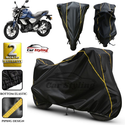Car Styling Waterproof Two Wheeler Cover for Yamaha(FZ, Black, Yellow)