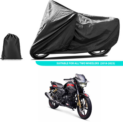 PAGORA Two Wheeler Cover for TVS(Apache, Black)