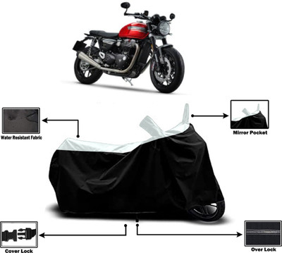 Amexride Two Wheeler Cover for Triumph(Speed Twin BS6, White)