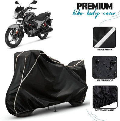 OliverX Waterproof Two Wheeler Cover for Hero(Glamour, Black)