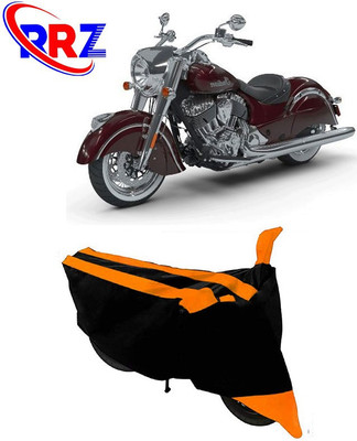 RRZ Waterproof Two Wheeler Cover for Indian(Chief Classic, Black, Orange)
