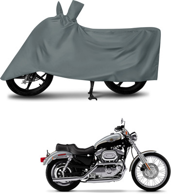 aosis Waterproof Two Wheeler Cover for Harley Davidson(1200 Custom, Grey)