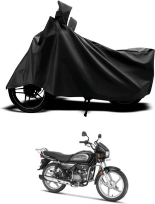 DeepShakshi AUTOMOTIVE Two Wheeler Cover for Hero(Splendor Plus, Black)