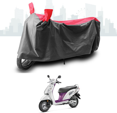 SEBONGO Waterproof Two Wheeler Cover for Honda(Activa i, Grey, Red)