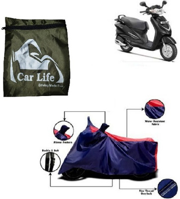 Car Life Waterproof Two Wheeler Cover for Hero(Duet, Red, Blue)
