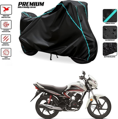 SThanaveX Two Wheeler Cover for Honda(Dream Yuga, Black)