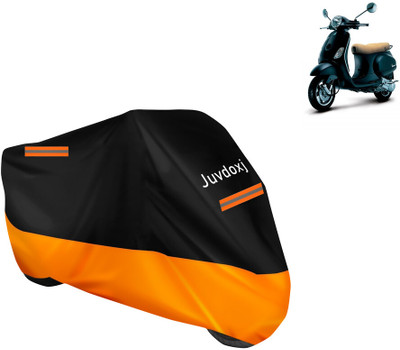 Juvdoxj Waterproof Two Wheeler Cover for Vespa(Vespa LX, Orange)