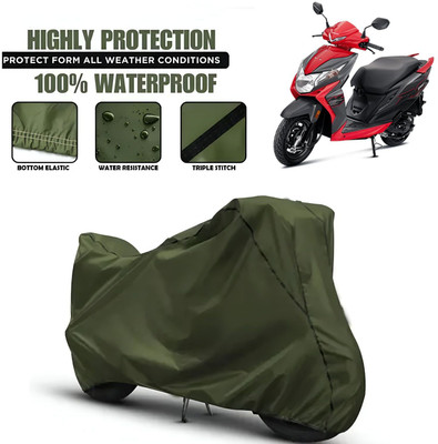 Starvin Waterproof Two Wheeler Cover for Honda(Dio, Green, Black)