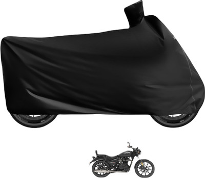 MOCKHE Waterproof Two Wheeler Cover for Royal Enfield(Meteor 350, Black)