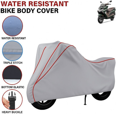 Auto Udaan Waterproof Two Wheeler Cover for Suzuki(Burgman Street, Grey, Red)