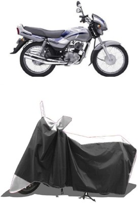 SUGASHRI Waterproof Two Wheeler Cover for TVS(Victor Edge, White, Black)