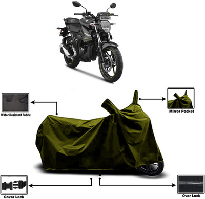Amexride Two Wheeler Cover for Suzuki(Gixxer, Green)